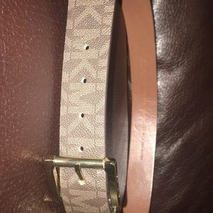 Michael Kors Brown synthetic leather belt